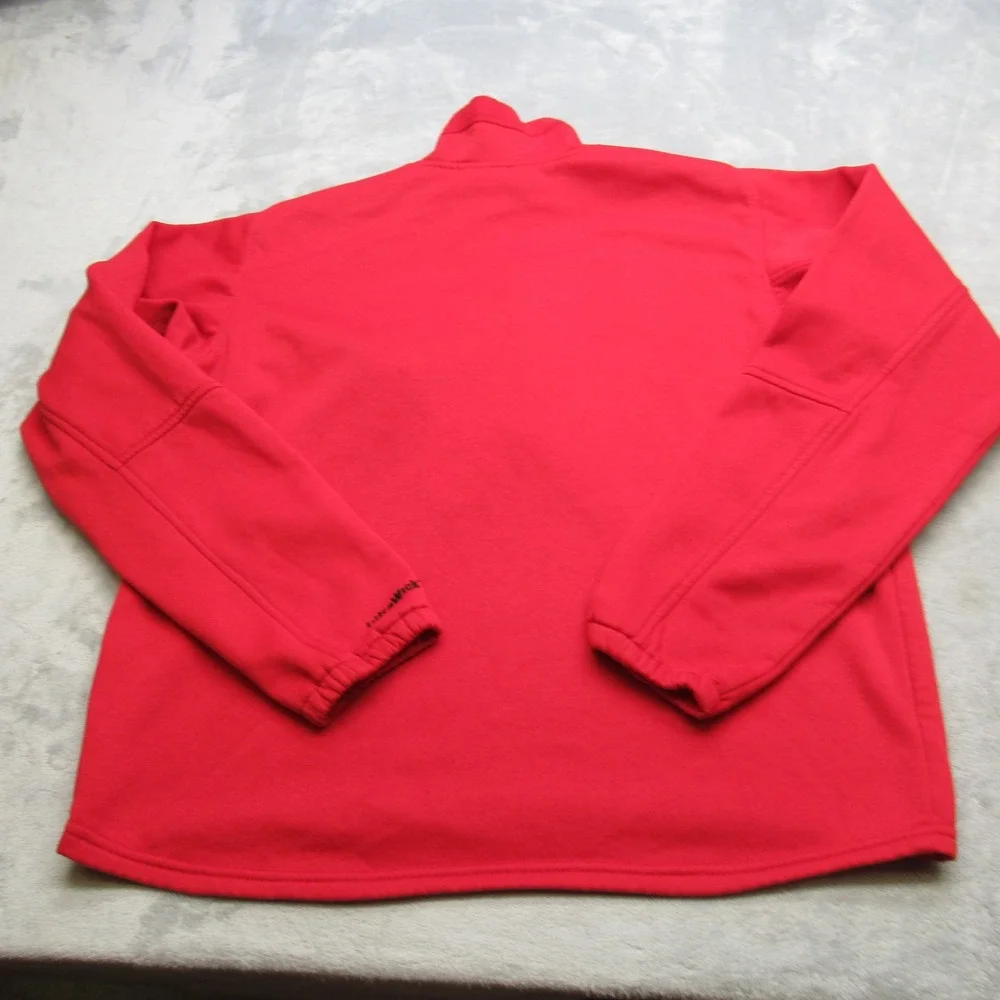 North Face Sweatshirt Men Large Red Fleece Wick 1/2 Zip Performance VTG USA Made